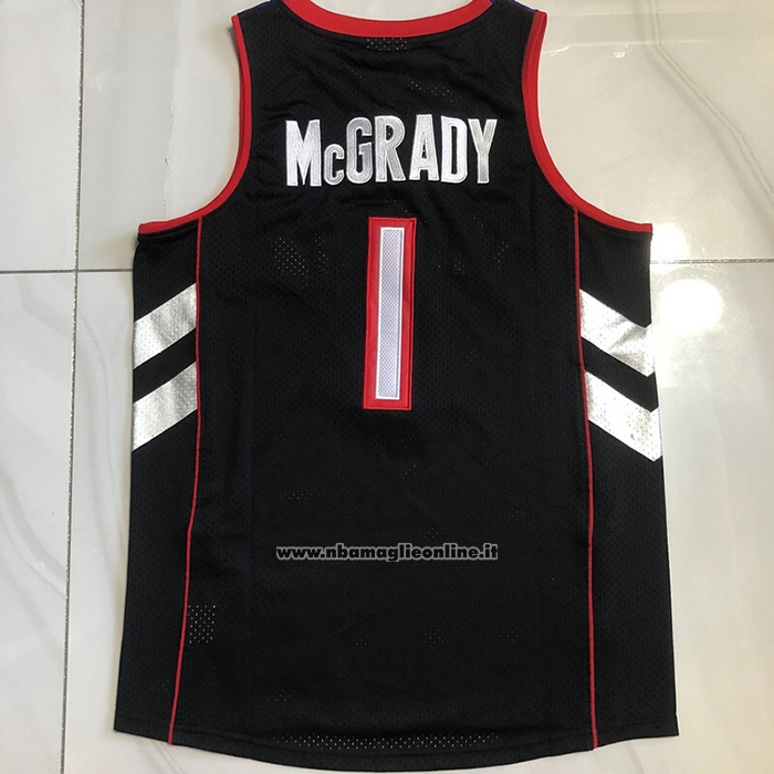 Maglia Toronto Raptors Tracy Mcgrady No 1 Mitchell & Ness 1999-00 Viola